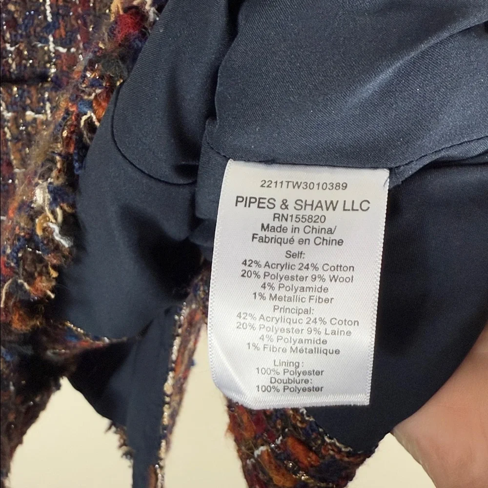 Veronica Beard Doris Dickey Metallic Bouclé-Tweed Jacket Blazer - Picture 8 of 10